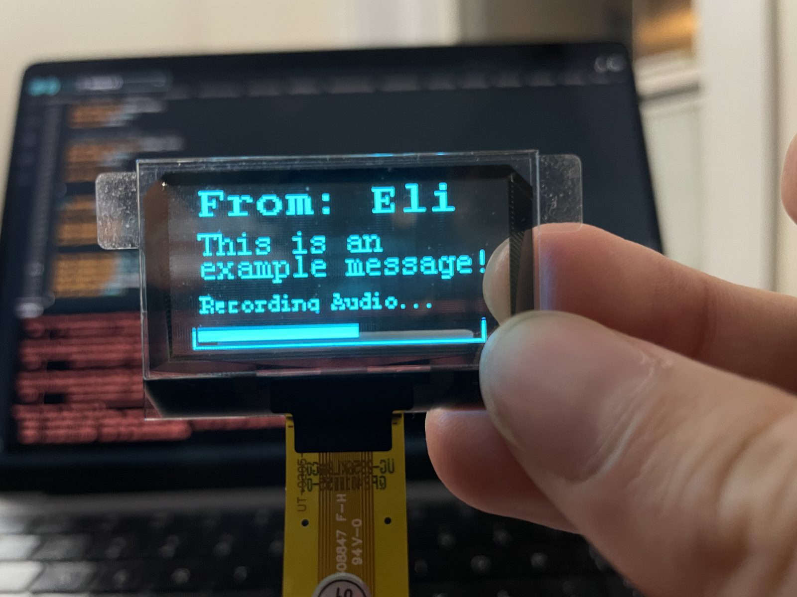 Clear OLED digital watch