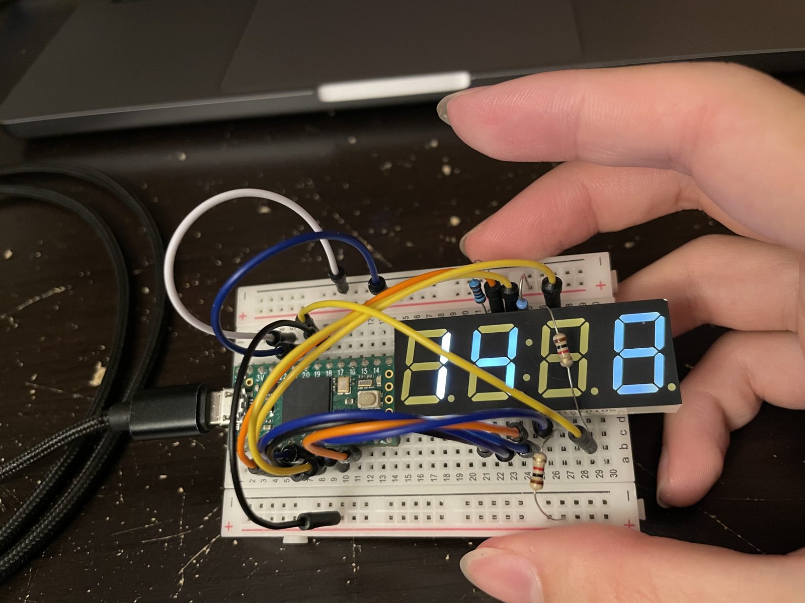 7-segment clock