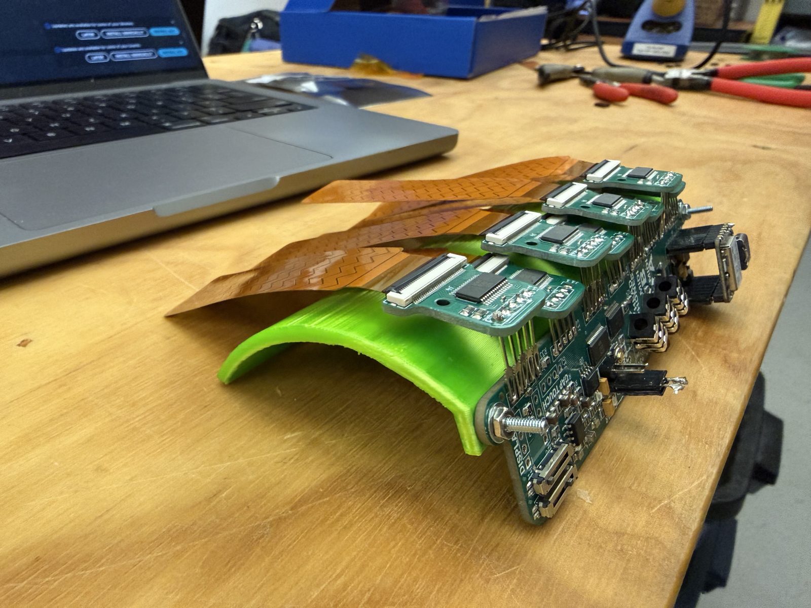 Another angle of the assembly