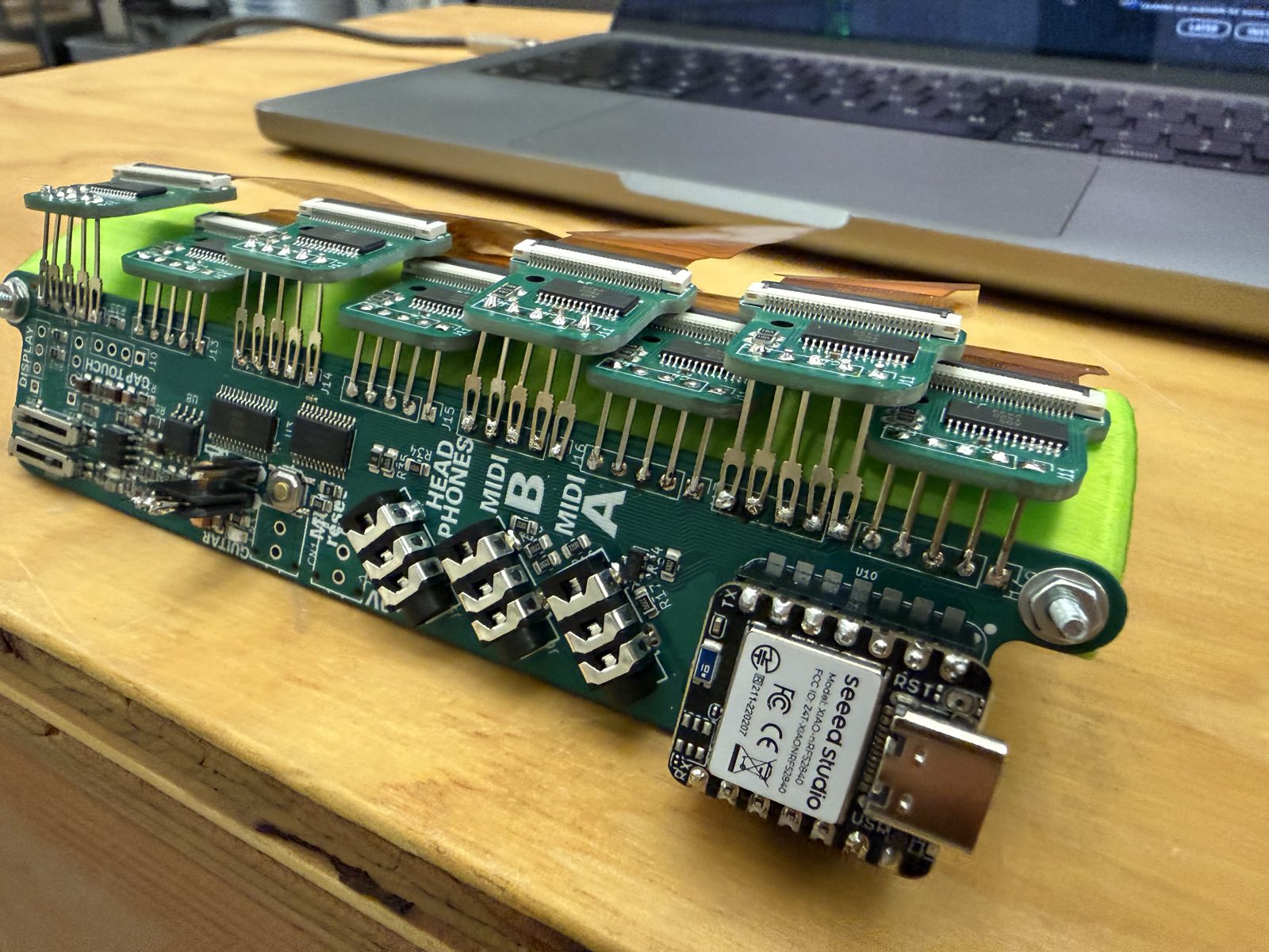 The main board with its USB-C microcontroller