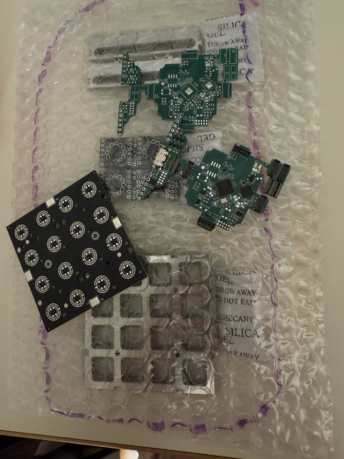 Printed enclosure parts and key caps