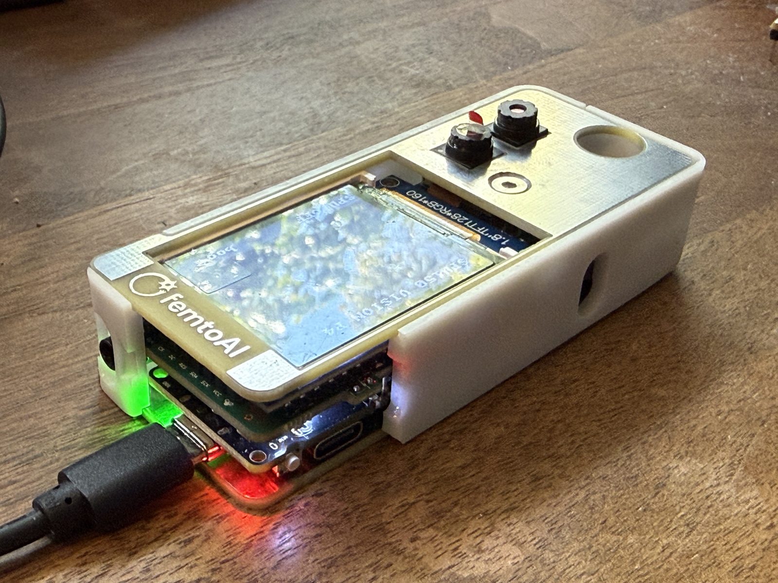 Camera side of the enclosure
